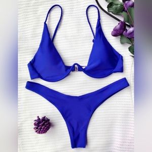 Sapphire blue bikini set | ZAFUL
